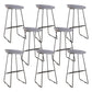 Taburetes de altura de mostrador de metal Glam con taburete de bar con reposapiés para interiores