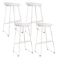 Taburetes de altura de mostrador de metal Glam con taburete de bar con reposapiés para interiores