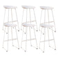 Taburetes de altura de mostrador de metal Glam con taburete de bar con reposapiés para interiores