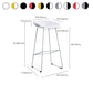 Taburetes de altura de mostrador de metal Glam con taburete de bar con reposapiés para interiores