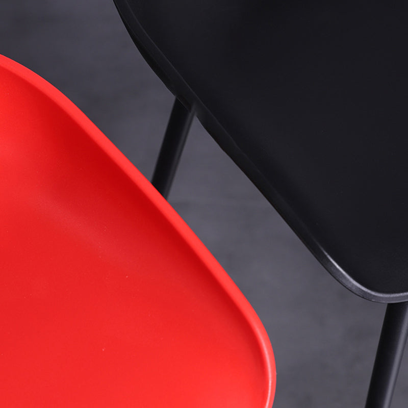 Contemporary Metal Counter Height Stools Low Back Bar Stool with Footrest Clearhalo 'Bar Furniture' 'Bar Stools' 'bar_stools' 'furn' 'furn_bar_stools' 'Furniture' 'Kitchen & Dining Furniture' 6395297