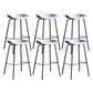 Contemporary Metal Counter Height Stools Low Back Bar Stool with Footrest White 6 Piece Set Clearhalo 'Bar Furniture' 'Bar Stools' 'bar_stools' 'furn' 'furn_bar_stools' 'Furniture' 'Kitchen & Dining Furniture' 6395307