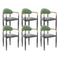 Modern Armless Backrest Counter Stool Iron Bar Stool with Cushion for Dining Room