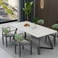 Modern Armless Backrest Counter Stool Iron Bar Stool with Cushion for Dining Room