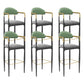 Modern Armless Backrest Counter Stool Iron Bar Stool with Cushion for Dining Room