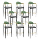 Modern Armless Backrest Counter Stool Iron Bar Stool with Cushion for Dining Room