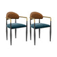 Modern Armless Backrest Counter Stool Iron Bar Stool with Cushion for Dining Room