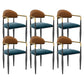 Modern Armless Backrest Counter Stool Iron Bar Stool with Cushion for Dining Room