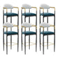 Modern Armless Backrest Counter Stool Iron Bar Stool with Cushion for Dining Room