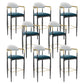 Modern Armless Backrest Counter Stool Iron Bar Stool with Cushion for Dining Room