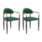 Modern Armless Backrest Counter Stool Iron Bar Stool with Cushion for Dining Room