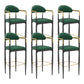 Modern Armless Backrest Counter Stool Iron Bar Stool with Cushion for Dining Room