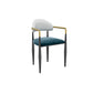 Modern Armless Backrest Counter Stool Iron Bar Stool with Cushion for Dining Room