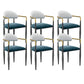 Modern Armless Backrest Counter Stool Iron Bar Stool with Cushion for Dining Room