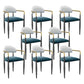 Modern Armless Backrest Counter Stool Iron Bar Stool with Cushion for Dining Room