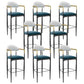 Modern Armless Backrest Counter Stool Iron Bar Stool with Cushion for Dining Room
