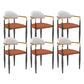Modern Armless Backrest Counter Stool Iron Bar Stool with Cushion for Dining Room