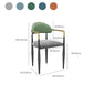 Modern Armless Backrest Counter Stool Iron Bar Stool with Cushion for Dining Room