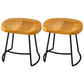 Modern Armless Backless Counter Stool Pine Wood Bar Stool with Pedal for Cafe Light Brown 2 Piece Set Short Stool(18"H) Clearhalo 'Bar Furniture' 'Bar Stools' 'bar_stools' 'furn' 'furn_bar_stools' 'Furniture' 'Kitchen & Dining Furniture' 6395449