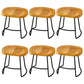 Modern Armless Backless Counter Stool Pine Wood Bar Stool with Pedal for Cafe Light Brown 6 Piece Set Short Stool(18"H) Clearhalo 'Bar Furniture' 'Bar Stools' 'bar_stools' 'furn' 'furn_bar_stools' 'Furniture' 'Kitchen & Dining Furniture' 6395452