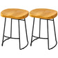 Modern Armless Backless Counter Stool Pine Wood Bar Stool with Pedal for Cafe Light Brown 2 Piece Set Clearhalo 'Bar Furniture' 'Bar Stools' 'bar_stools' 'furn' 'furn_bar_stools' 'Furniture' 'Kitchen & Dining Furniture' 6395456