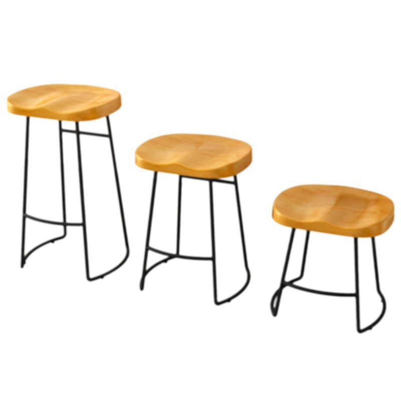 Modern Armless Backless Counter Stool Pine Wood Bar Stool with Pedal for Cafe Clearhalo 'Bar Furniture' 'Bar Stools' 'bar_stools' 'furn' 'furn_bar_stools' 'Furniture' 'Kitchen & Dining Furniture' 6395457