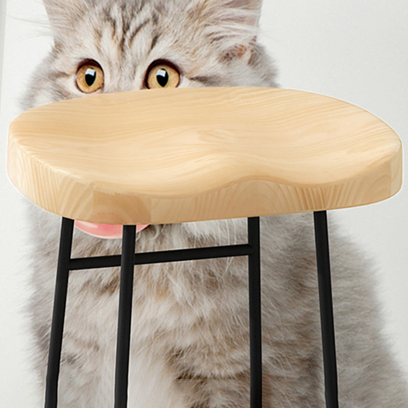 Modern Armless Backless Counter Stool Pine Wood Bar Stool with Pedal for Cafe Clearhalo 'Bar Furniture' 'Bar Stools' 'bar_stools' 'furn' 'furn_bar_stools' 'Furniture' 'Kitchen & Dining Furniture' 6395458