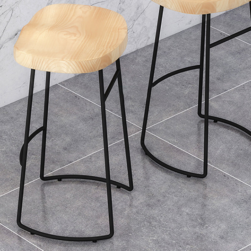Modern Armless Backless Counter Stool Pine Wood Bar Stool with Pedal for Cafe Clearhalo 'Bar Furniture' 'Bar Stools' 'bar_stools' 'furn' 'furn_bar_stools' 'Furniture' 'Kitchen & Dining Furniture' 6395460