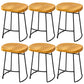 Modern Armless Backless Counter Stool Pine Wood Bar Stool with Pedal for Cafe Light Brown 6 Piece Set Clearhalo 'Bar Furniture' 'Bar Stools' 'bar_stools' 'furn' 'furn_bar_stools' 'Furniture' 'Kitchen & Dining Furniture' 6395461