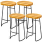 Modern Armless Backless Counter Stool Pine Wood Bar Stool with Pedal for Cafe Light Brown 4 Piece Set Bar Stool(30"H) Clearhalo 'Bar Furniture' 'Bar Stools' 'bar_stools' 'furn' 'furn_bar_stools' 'Furniture' 'Kitchen & Dining Furniture' 6395467