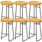 Modern Armless Backless Counter Stool Pine Wood Bar Stool with Pedal for Cafe Light Brown 6 Piece Set Bar Stool(30"H) Clearhalo 'Bar Furniture' 'Bar Stools' 'bar_stools' 'furn' 'furn_bar_stools' 'Furniture' 'Kitchen & Dining Furniture' 6395468