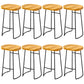 Modern Armless Backless Counter Stool Pine Wood Bar Stool with Pedal for Cafe Light Brown 8 Piece Set Bar Stool(30"H) Clearhalo 'Bar Furniture' 'Bar Stools' 'bar_stools' 'furn' 'furn_bar_stools' 'Furniture' 'Kitchen & Dining Furniture' 6395469