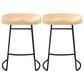 Modern Armless Backless Counter Stool Pine Wood Bar Stool with Pedal for Cafe Natural 2 Piece Set Clearhalo 'Bar Furniture' 'Bar Stools' 'bar_stools' 'furn' 'furn_bar_stools' 'Furniture' 'Kitchen & Dining Furniture' 6395474