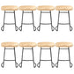 Modern Armless Backless Counter Stool Pine Wood Bar Stool with Pedal for Cafe Natural 8 Piece Set Clearhalo 'Bar Furniture' 'Bar Stools' 'bar_stools' 'furn' 'furn_bar_stools' 'Furniture' 'Kitchen & Dining Furniture' 6395477
