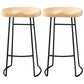 Modern Armless Backless Counter Stool Pine Wood Bar Stool with Pedal for Cafe Natural 2 Piece Set Bar Stool(30"H) Clearhalo 'Bar Furniture' 'Bar Stools' 'bar_stools' 'furn' 'furn_bar_stools' 'Furniture' 'Kitchen & Dining Furniture' 6395478