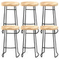 Modern Armless Backless Counter Stool Pine Wood Bar Stool with Pedal for Cafe Natural 6 Piece Set Bar Stool(30"H) Clearhalo 'Bar Furniture' 'Bar Stools' 'bar_stools' 'furn' 'furn_bar_stools' 'Furniture' 'Kitchen & Dining Furniture' 6395480