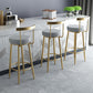 Glam Armless Backrest Counter Stool Iron Bar Stool with Cushion and Pedal for Kitchen Use Clearhalo 'Bar Furniture' 'Bar Stools' 'bar_stools' 'furn' 'furn_bar_stools' 'Furniture' 'Kitchen & Dining Furniture' 6395486