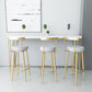 Glam Armless Backrest Counter Stool Iron Bar Stool with Cushion and Pedal for Kitchen Use Clearhalo 'Bar Furniture' 'Bar Stools' 'bar_stools' 'furn' 'furn_bar_stools' 'Furniture' 'Kitchen & Dining Furniture' 6395491