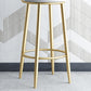 Glam Armless Backrest Counter Stool Iron Bar Stool with Cushion and Pedal for Kitchen Use Clearhalo 'Bar Furniture' 'Bar Stools' 'bar_stools' 'furn' 'furn_bar_stools' 'Furniture' 'Kitchen & Dining Furniture' 6395499