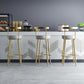 Glam Armless Backrest Counter Stool Iron Bar Stool with Cushion and Pedal for Kitchen Use Clearhalo 'Bar Furniture' 'Bar Stools' 'bar_stools' 'furn' 'furn_bar_stools' 'Furniture' 'Kitchen & Dining Furniture' 6395503