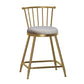 Glam Backrest Armless Counter Stool Iron Bar Stool with Velvet Cushion and Pedal for Cafe Clearhalo 'Bar Furniture' 'Bar Stools' 'bar_stools' 'furn' 'furn_bar_stools' 'Furniture' 'Kitchen & Dining Furniture' 6395517