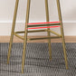 Glam Backrest Armless Counter Stool Iron Bar Stool with Velvet Cushion and Pedal for Cafe Clearhalo 'Bar Furniture' 'Bar Stools' 'bar_stools' 'furn' 'furn_bar_stools' 'Furniture' 'Kitchen & Dining Furniture' 6395523