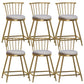 Glam Backrest Armless Counter Stool Iron Bar Stool with Velvet Cushion and Pedal for Cafe Gray 6 Piece Set Short Stool(22"H) Clearhalo 'Bar Furniture' 'Bar Stools' 'bar_stools' 'furn' 'furn_bar_stools' 'Furniture' 'Kitchen & Dining Furniture' 6395525