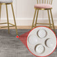 Glam Backrest Armless Counter Stool Iron Bar Stool with Velvet Cushion and Pedal for Cafe Clearhalo 'Bar Furniture' 'Bar Stools' 'bar_stools' 'furn' 'furn_bar_stools' 'Furniture' 'Kitchen & Dining Furniture' 6395526