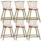 Glam Backrest Armless Counter Stool Iron Bar Stool with Velvet Cushion and Pedal for Cafe Pink 6 Piece Set Short Stool(22"H) Clearhalo 'Bar Furniture' 'Bar Stools' 'bar_stools' 'furn' 'furn_bar_stools' 'Furniture' 'Kitchen & Dining Furniture' 6395553