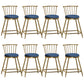 Glam Backrest Armless Counter Stool Iron Bar Stool with Velvet Cushion and Pedal for Cafe Blue 8 Piece Set Short Stool(22"H) Clearhalo 'Bar Furniture' 'Bar Stools' 'bar_stools' 'furn' 'furn_bar_stools' 'Furniture' 'Kitchen & Dining Furniture' 6395579