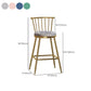 Glam Backrest Armless Counter Stool Iron Bar Stool with Velvet Cushion and Pedal for Cafe Clearhalo 'Bar Furniture' 'Bar Stools' 'bar_stools' 'furn' 'furn_bar_stools' 'Furniture' 'Kitchen & Dining Furniture' 6395622