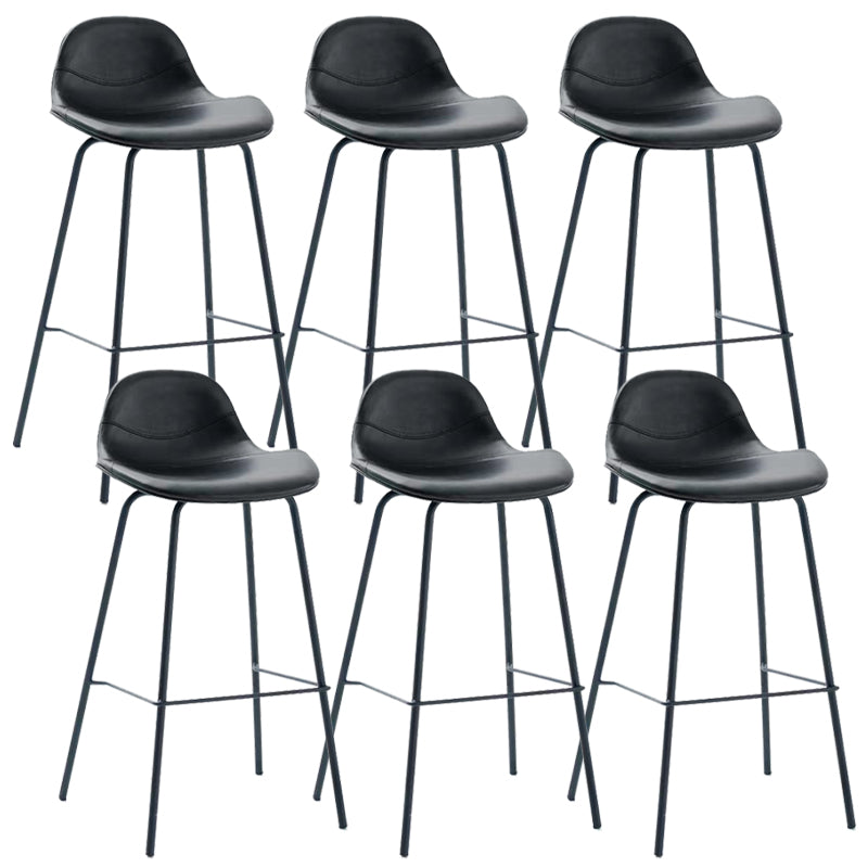 Taburete de bar moderno con respaldo, taburete de hierro con cojín de cuero para comedor