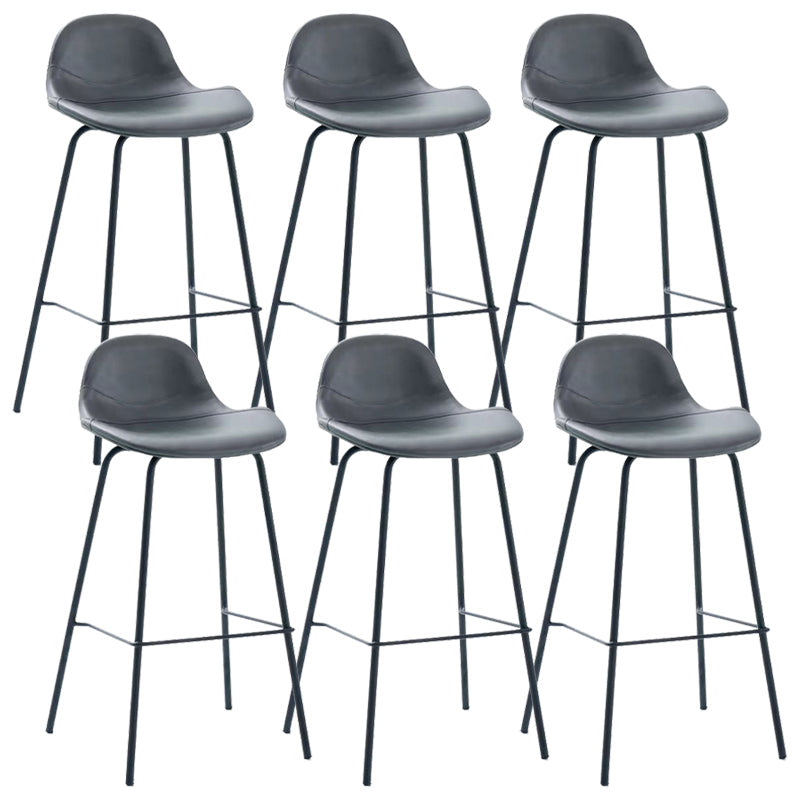Taburete de bar moderno con respaldo, taburete de hierro con cojín de cuero para comedor