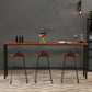 Industrial Faux Leather Bar Stools Metal Barstool in Black and Brown